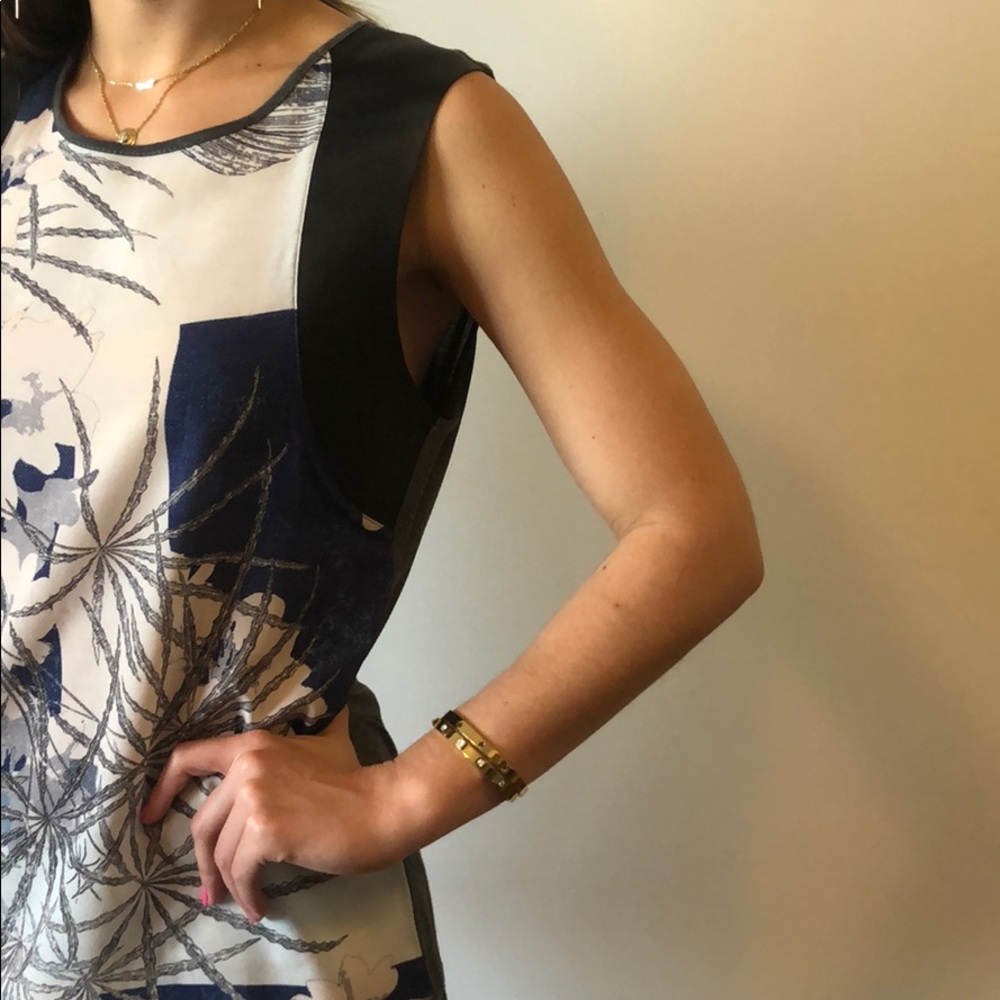Zara Abstract Floral Blouse Tank